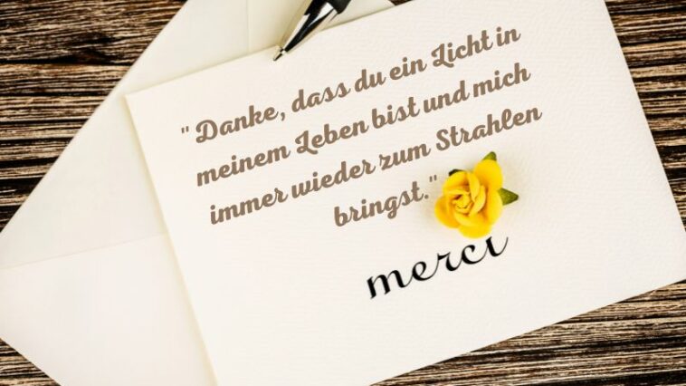 Die Kunst der Sprüche für Dankeskarten